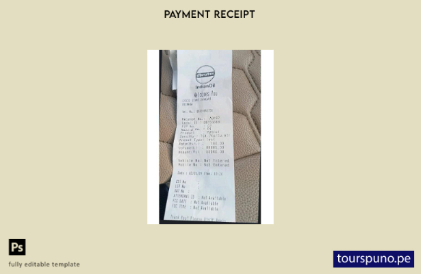 Plantilla de cheque de pago de compañía petrolera india lista para imprimir